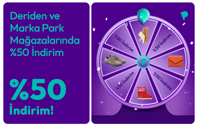  Marka Park ve Deriden Ma�azalar�nda %50 �ndirim